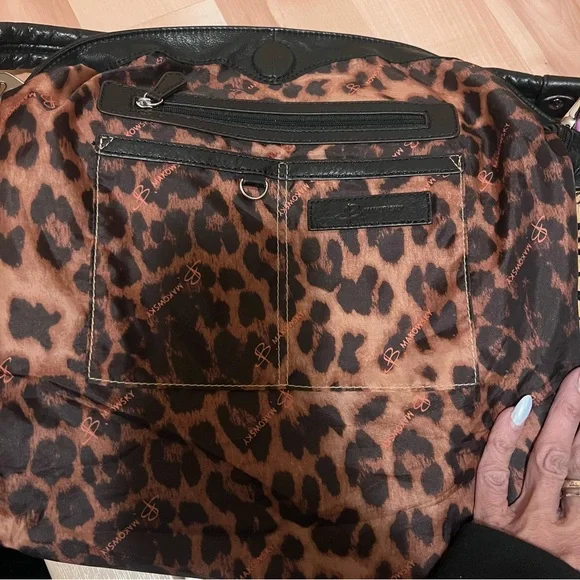 B Makowski Animal Print Calf Hair Bag - Picture 15 of 15